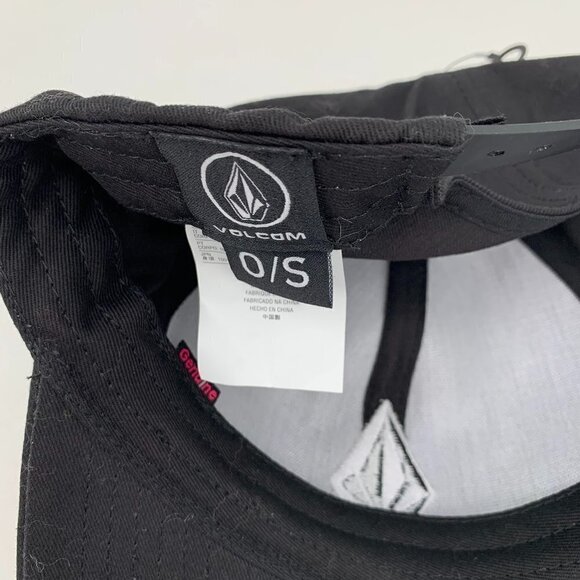 Volcom black snapback baseball hat adjustable Cotton embroidery new One Size - Picture 5 of 5